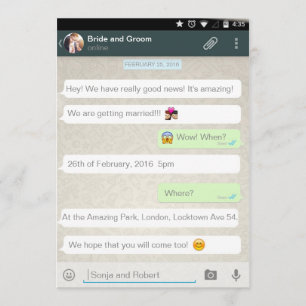 WhatsApp Android iPhone Chat Uitnodiging voor een 
