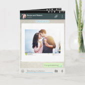Whatsapp Android iPhone Chat Wedding Invitation (Voorkant)