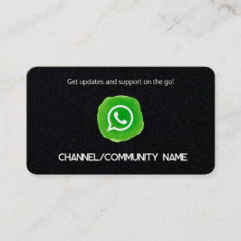 WhatsApp Community Channel Aangepaste Logo QR Visitekaartje