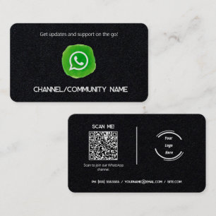 WhatsApp Community Channel Aangepaste Logo QR Visitekaartje