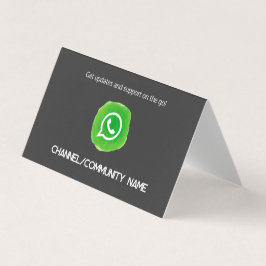 WhatsApp Community Channel QR Visitekaartje
