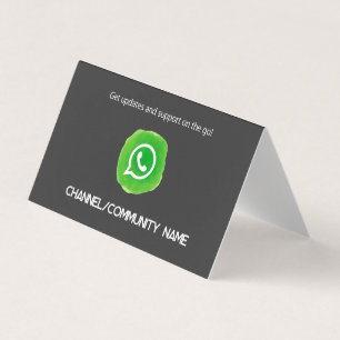 WhatsApp Community Channel QR Visitekaartje