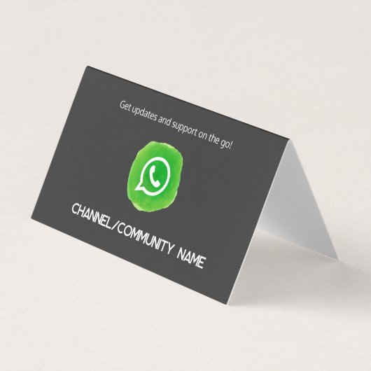 WhatsApp Community Channel QR Visitekaartje (Voorkant)
