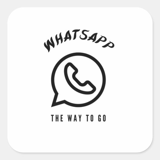 Whatsapp de weg om te gaan vierkante sticker (Voorkant)