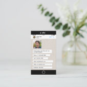 Whatsapp geïnspireerd modern Visitekaartje (Staand voorkant)