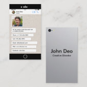 Whatsapp geïnspireerd modern Visitekaartje (Voorkant / Achterkant)