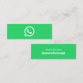 WhatsApp logo sociale media moderne trendy busines Contactkaartje (Voorkant / Achterkant)