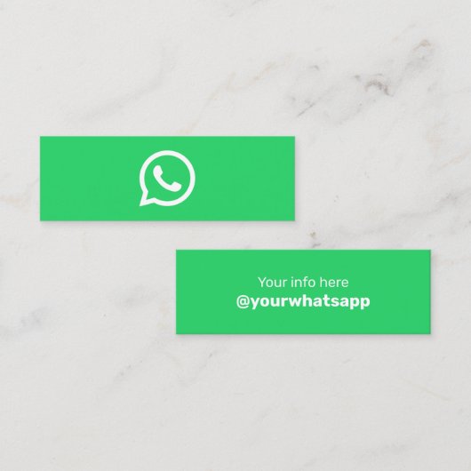 WhatsApp logo sociale media moderne trendy busines Contactkaartje (Voorkant / Achterkant)