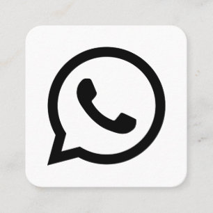WhatsApp logo sociale media zwart-witpromo Contactkaartje