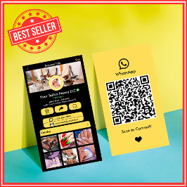 WhatsApp Nagelsalon Geel Social Media QR Code Visitekaartje