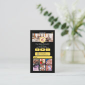 WhatsApp Nagelsalon Geel Social Media QR Code Visitekaartje (Staand voorkant)