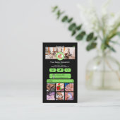 WhatsApp Nagelsalon Groen | QR-code voor sociale m Visitekaartje (Staand voorkant)