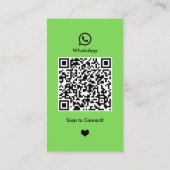 WhatsApp Nagelsalon Groen | QR-code voor sociale m Visitekaartje (Achterkant)