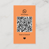 WhatsApp Nagelsalon Oranje Social Media QR Code Visitekaartje