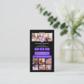 WhatsApp Nagelsalon Paarse | QR-code voor sociale Visitekaartje (Staand voorkant)