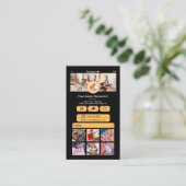 WhatsApp Nagelsalon Peach Social Media QR Code Visitekaartje (Staand voorkant)