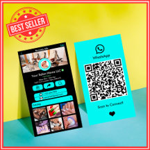 WhatsApp Nagelsalon Turquoise Social Media QR Code