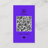 WhatsApp Nagelsalon Violet Social Media QR Code Visitekaartje (Achterkant)