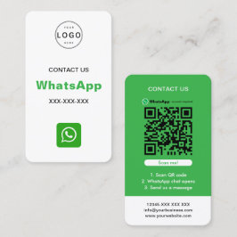 WhatsApp QR Code Eenvoudige Minimalistische Logo Visitekaartje