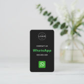 WhatsApp QR Code Eenvoudige Minimalistische Logo Visitekaartje (Staand voorkant)