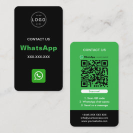 WhatsApp QR Code Eenvoudige Minimalistische Logo Visitekaartje