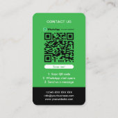 WhatsApp QR Code Eenvoudige Minimalistische Logo Visitekaartje (Achterkant)