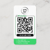 WhatsApp QR Code Visitekaartje (Achterkant)