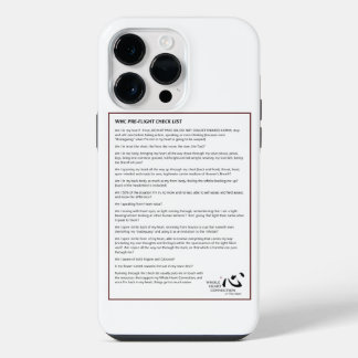WHC Per-Vlucht Checklist Phone Case iPhone 14 Pro Max Hoesje