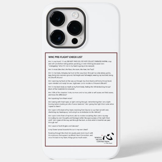 WHC per-vlucht checklist telefoongeval Case-Mate iPhone Case (Achterkant)