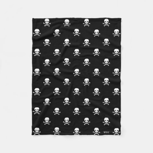 WHC - Skull Fleece Baby Blanket Deken (Voorkant)