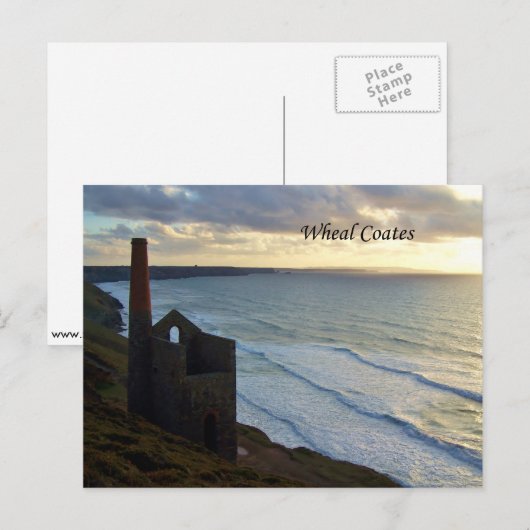 Wheal Coates Mine Cornwall England Briefkaart (Voorkant / Achterkant)