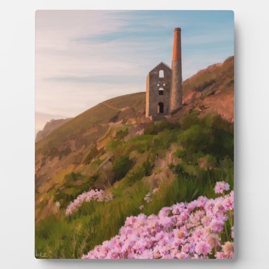 Wheal Coates tin mine, Cornwall England schilderij Fotoplaat (Voorkant)