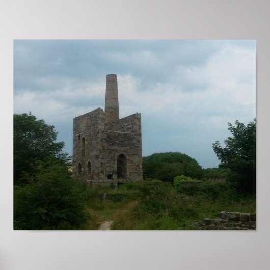 Wheal Peevor Cornish Tin Mine Foto Poster (Voorkant)