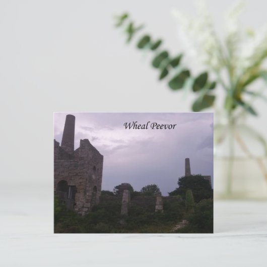 Wheal Peevor Mine Cornwall England Briefkaart (Staand voorkant)