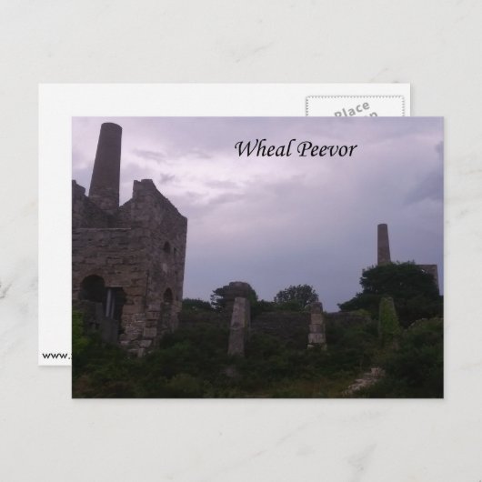 Wheal Peevor Mine Cornwall England Briefkaart (Voorkant / Achterkant)