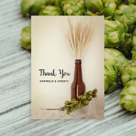 Wheat and Hops Brewery Wedding Dank je Kaart