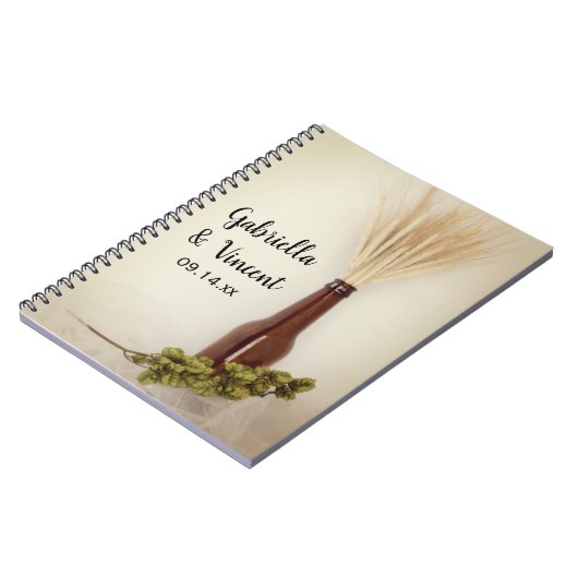 Wheat and Hops Brewery Wedding Guest Book Notitieboek (Linkerzijde)
