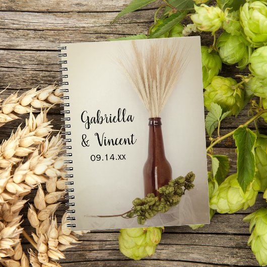 Wheat and Hops Brewery Wedding Guest Book Notitieboek