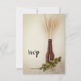 Wheat and Hops Brewery Wedding RSVP Kaartje
