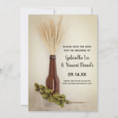 Wheat and Hops Brewery Wedding Save the Date (Voorkant)