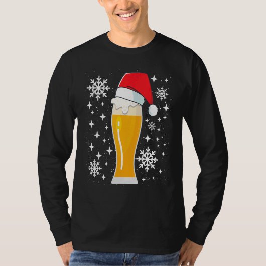 Wheat Beer Wheat Beer with Christmas Hat  Beer Dri T-shirt (Voorkant)