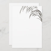 Wheat Black and White Wedding Invitation Kaart (Voorkant / Achterkant)