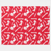 Wheat boerderij stylilised tractor, grafische naam fleece deken (Voorkant (Horizontaal))