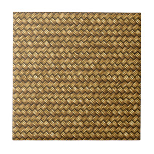 Wheat Color Basket Weave Pattern Texture Tegeltje