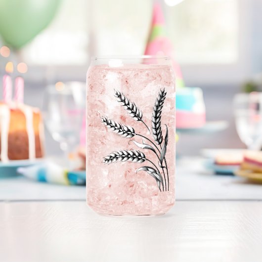 Wheat Ears Etched Wedding Glasses Blikvorm Glas (Insitu (Verjaardag))