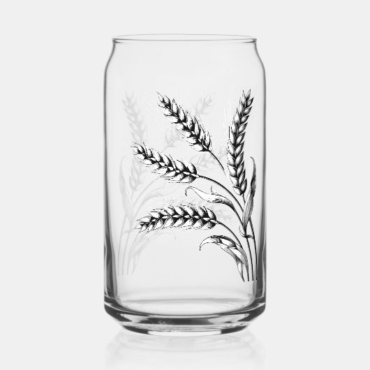 Wheat Ears Etched Wedding Glasses Blikvorm Glas (Achterkant)