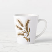 Wheat Ears Latte Mug – Rustic Farmhouse Coffee Cup Mok (Rechts)