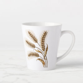 Wheat Ears Latte Mug – Rustic Farmhouse Coffee Cup Mok