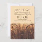 Wheat Fall Wedding Save the Date Invitations (Voorkant)