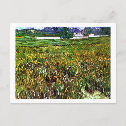 Wheat Field Auvers, White House Van Gogh Fine Art Briefkaart (Voorkant)
